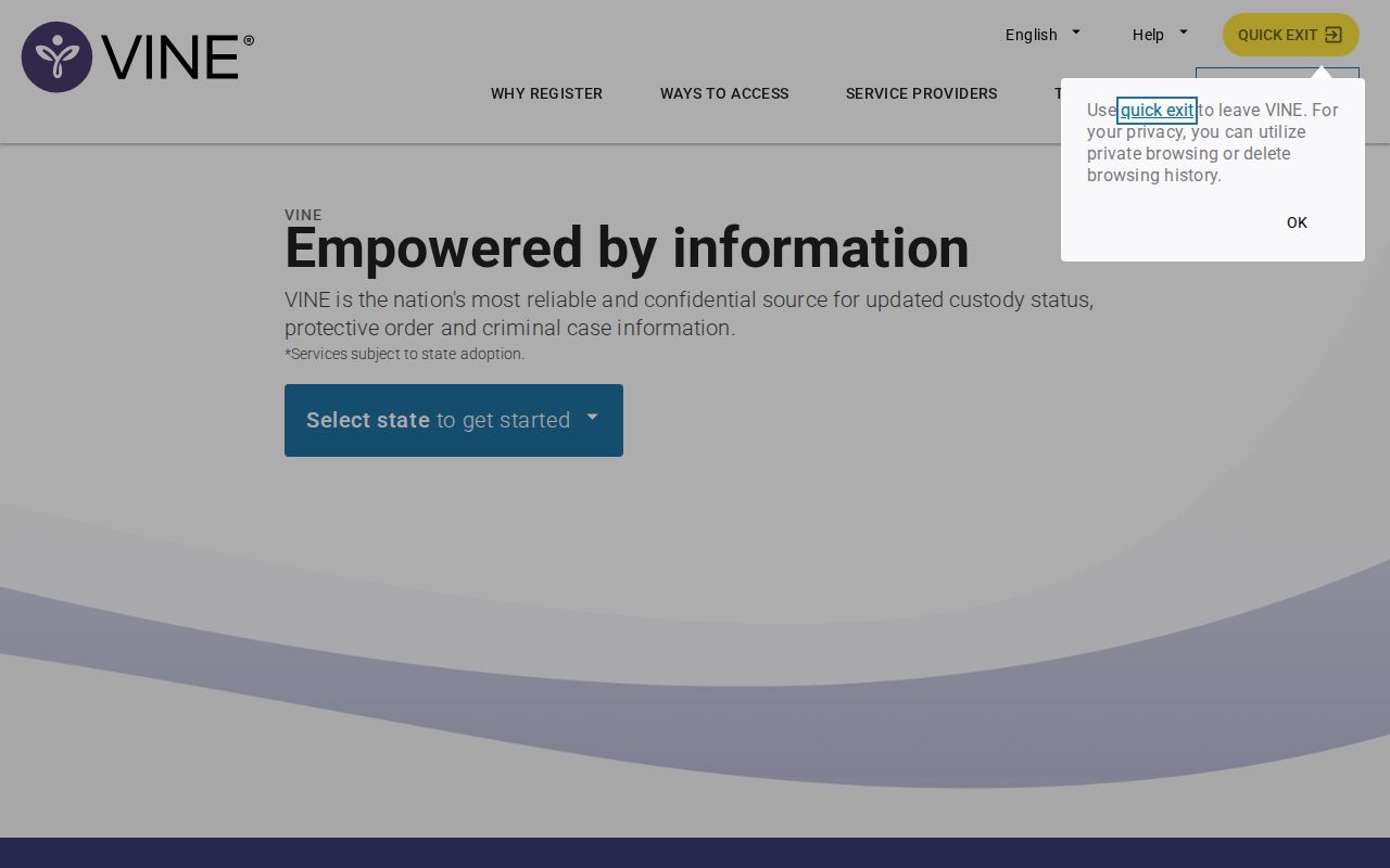 Hawaii SAVIN and VINELink custody notification search for Maui records